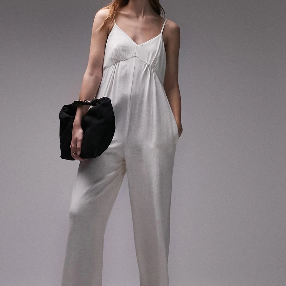 NWT Topshop Linen Romper Size 4